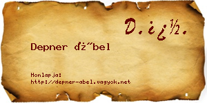 Depner Ábel névjegykártya