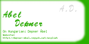 abel depner business card